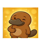 キラキラくちばしのカモノハシ@SFW（個別スタンプ：29）