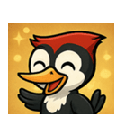 キラキラくちばしのキツツキ@SFW（個別スタンプ：1）