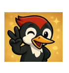 キラキラくちばしのキツツキ@SFW（個別スタンプ：13）