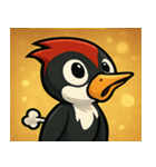 キラキラくちばしのキツツキ@SFW（個別スタンプ：16）