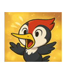 キラキラくちばしのキツツキ@SFW（個別スタンプ：19）