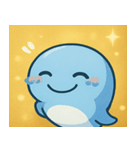 キラキラしっぽのクジラ@SFW（個別スタンプ：17）