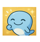 キラキラしっぽのクジラ@SFW（個別スタンプ：22）