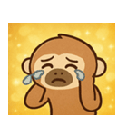 キラキラだけど本気なテナガザル@SFW（個別スタンプ：4）