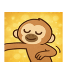 キラキラだけど本気なテナガザル@SFW（個別スタンプ：7）