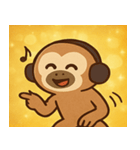 キラキラだけど本気なテナガザル@SFW（個別スタンプ：8）