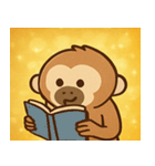 キラキラだけど本気なテナガザル@SFW（個別スタンプ：10）