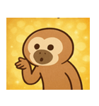 キラキラだけど本気なテナガザル@SFW（個別スタンプ：12）