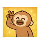 キラキラだけど本気なテナガザル@SFW（個別スタンプ：13）