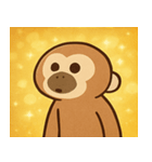 キラキラだけど本気なテナガザル@SFW（個別スタンプ：15）