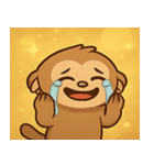 キラキラだけど本気なテナガザル@SFW（個別スタンプ：17）