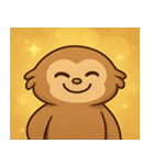 キラキラだけど本気なテナガザル@SFW（個別スタンプ：18）