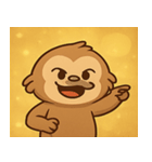 キラキラだけど本気なテナガザル@SFW（個別スタンプ：19）
