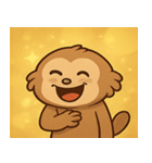 キラキラだけど本気なテナガザル@SFW（個別スタンプ：20）