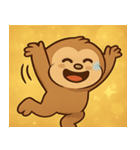 キラキラだけど本気なテナガザル@SFW（個別スタンプ：21）