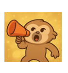 キラキラだけど本気なテナガザル@SFW（個別スタンプ：23）