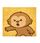 キラキラだけど本気なテナガザル@SFW（個別スタンプ：24）
