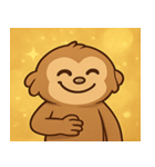 キラキラだけど本気なテナガザル@SFW（個別スタンプ：25）