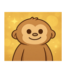 キラキラだけど本気なテナガザル@SFW（個別スタンプ：26）