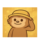 キラキラだけど本気なテナガザル@SFW（個別スタンプ：27）