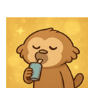 キラキラだけど本気なテナガザル@SFW（個別スタンプ：28）