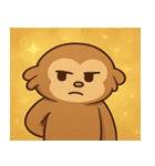 キラキラだけど本気なテナガザル@SFW（個別スタンプ：30）