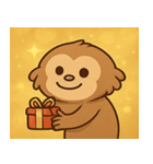 キラキラだけど本気なテナガザル@SFW（個別スタンプ：31）