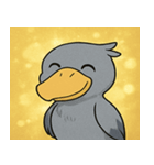 キラキラ無言のハシビロコウ@SFW（個別スタンプ：1）