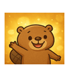 キラキラ働きビーバー@SFW（個別スタンプ：18）