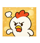 キラキラだけどポンなニワトリ@SFW（個別スタンプ：2）