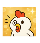 キラキラだけどポンなニワトリ@SFW（個別スタンプ：4）