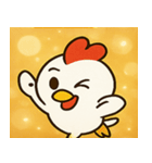 キラキラだけどポンなニワトリ@SFW（個別スタンプ：5）