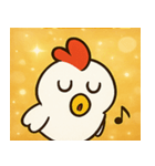 キラキラだけどポンなニワトリ@SFW（個別スタンプ：8）
