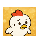 キラキラだけどポンなニワトリ@SFW（個別スタンプ：11）