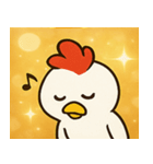キラキラだけどポンなニワトリ@SFW（個別スタンプ：12）