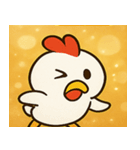 キラキラだけどポンなニワトリ@SFW（個別スタンプ：13）