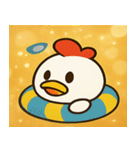 キラキラだけどポンなニワトリ@SFW（個別スタンプ：15）