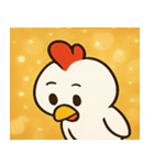キラキラだけどポンなニワトリ@SFW（個別スタンプ：16）