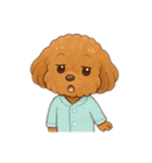 表情で話せるトイプードル（個別スタンプ：5）