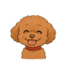 表情で話せるトイプードル（個別スタンプ：7）