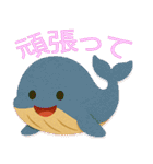 水彩と刺繍風の作品（個別スタンプ：15）