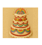 水彩と刺繍風の作品（個別スタンプ：40）