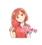 卓球 女子 部活 スポーツ (小)（個別スタンプ：1）