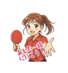 卓球 女子 部活 スポーツ (小)（個別スタンプ：5）