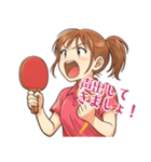 卓球 女子 部活 スポーツ (小)（個別スタンプ：11）