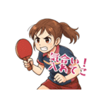 卓球 女子 部活 スポーツ (小)（個別スタンプ：19）