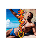 テンション100%♡ゲイの黒人（個別スタンプ：3）