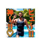 テンション100%♡ゲイの黒人（個別スタンプ：8）