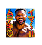 テンション100%♡ゲイの黒人（個別スタンプ：28）