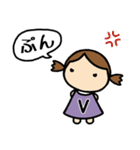 イニシャルV 女の子（個別スタンプ：11）